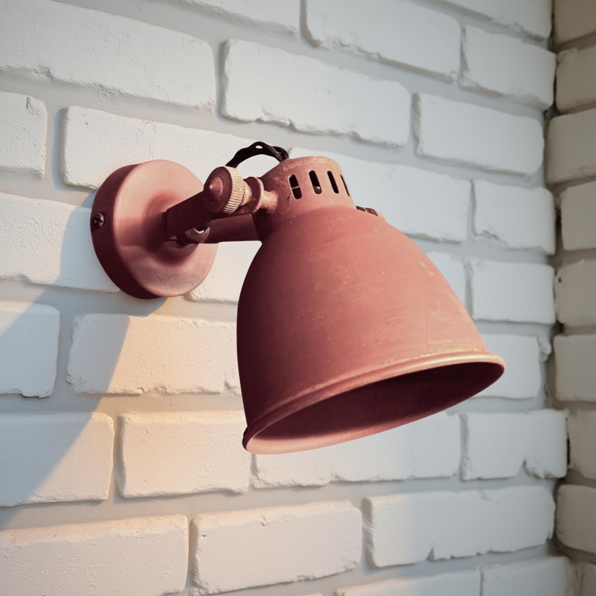 Colby ~ Solid Rusted Steel Short Adjustable Arm Industrial Wall Light | Spot light | Table | Vintage