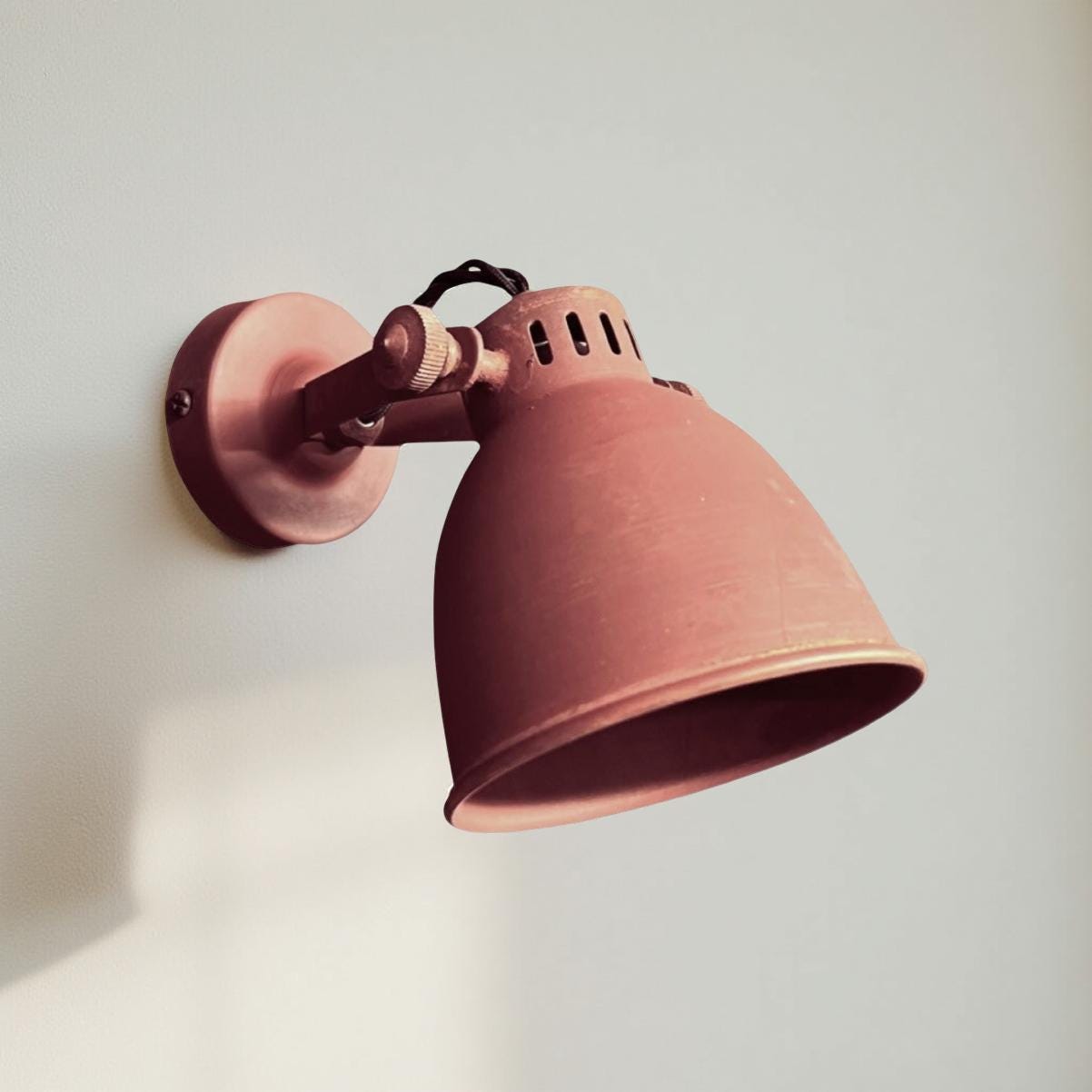 Colby ~ Solid Rusted Steel Short Adjustable Arm Industrial Wall Light | Spot light | Table | Vintage