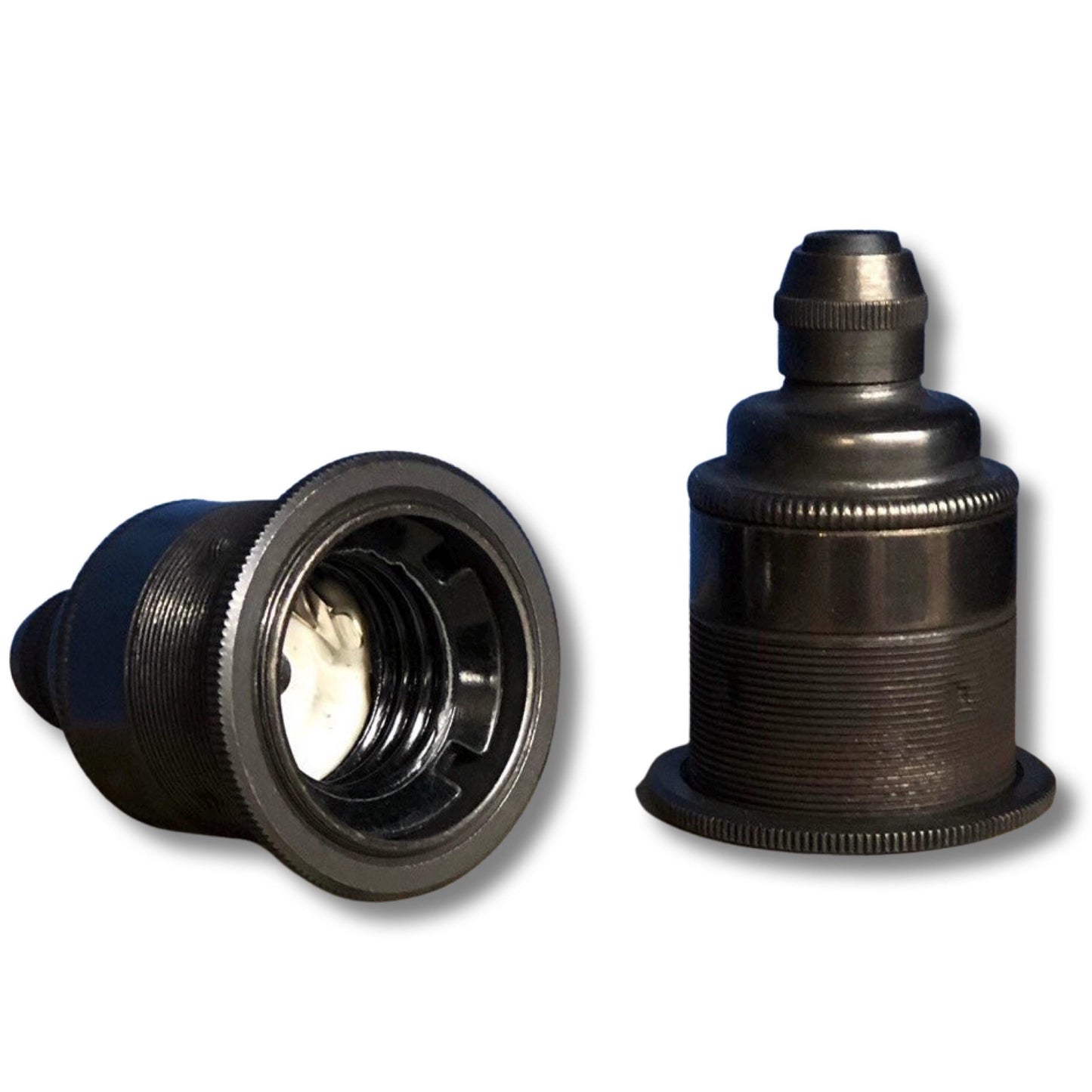 E27 Period Bronze Pewter Black Pendant Lampholder | Bayonet e27 Fitting With Cable Grip