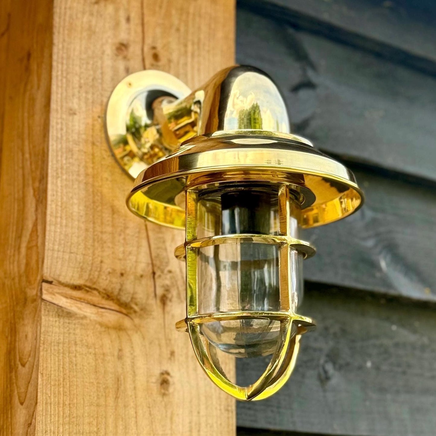 Wells ~ Bulkhead Outdoor & Bathroom Wall Light Solid Brass