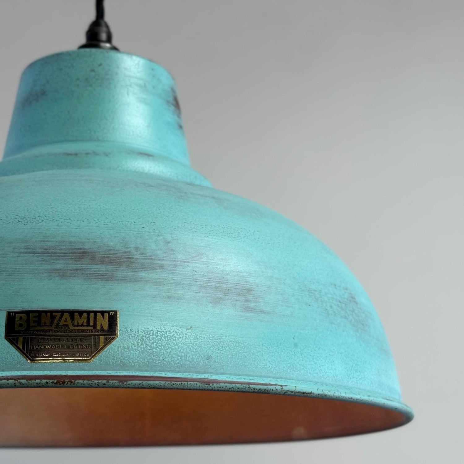 Salthouse XL - Verdigris Copper Patina Industrial Lampshade Light - 14.5 Inch