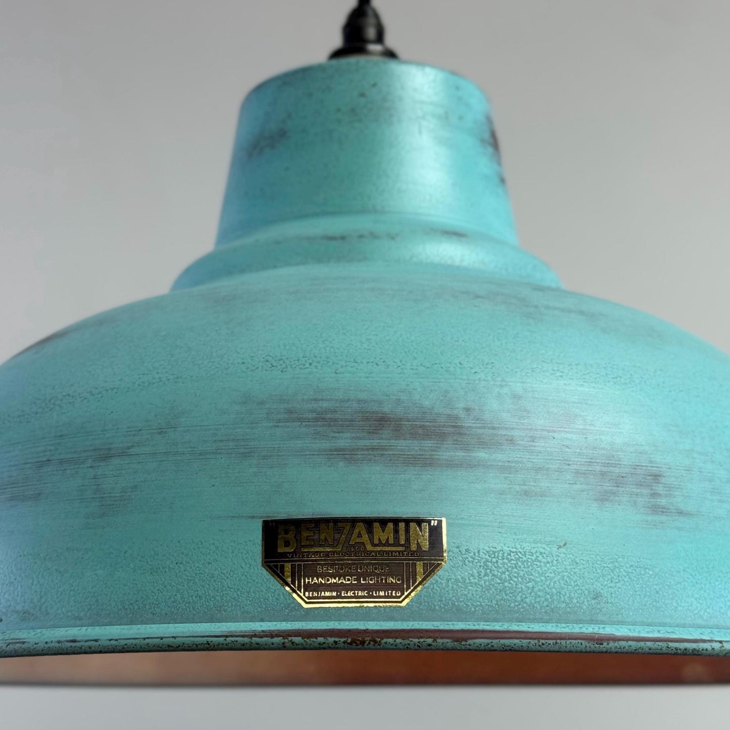 Salthouse XL - Verdigris Copper Patina Industrial Lampshade Light - 14.5 Inch