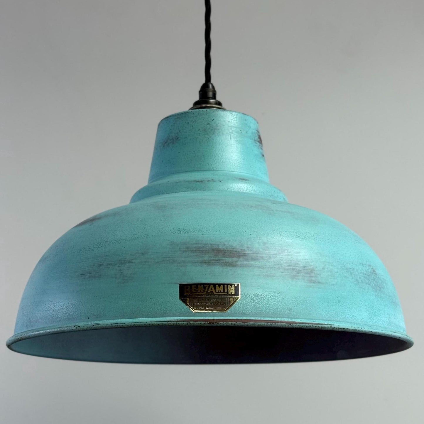 Salthouse XL - Verdigris Copper Patina Industrial Lampshade Light - 14.5 Inch