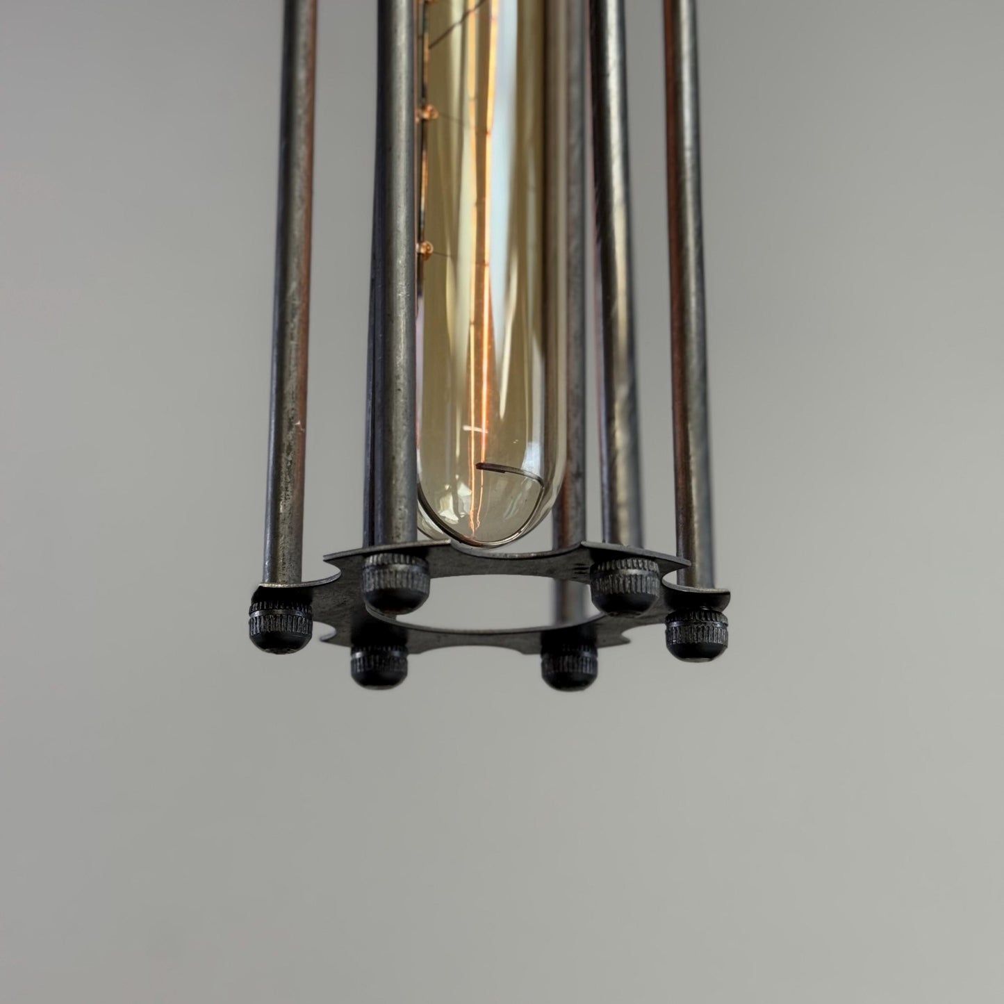Solid Steel Cage Lampshade | Pendant Set Light ~ 12.5 Inches