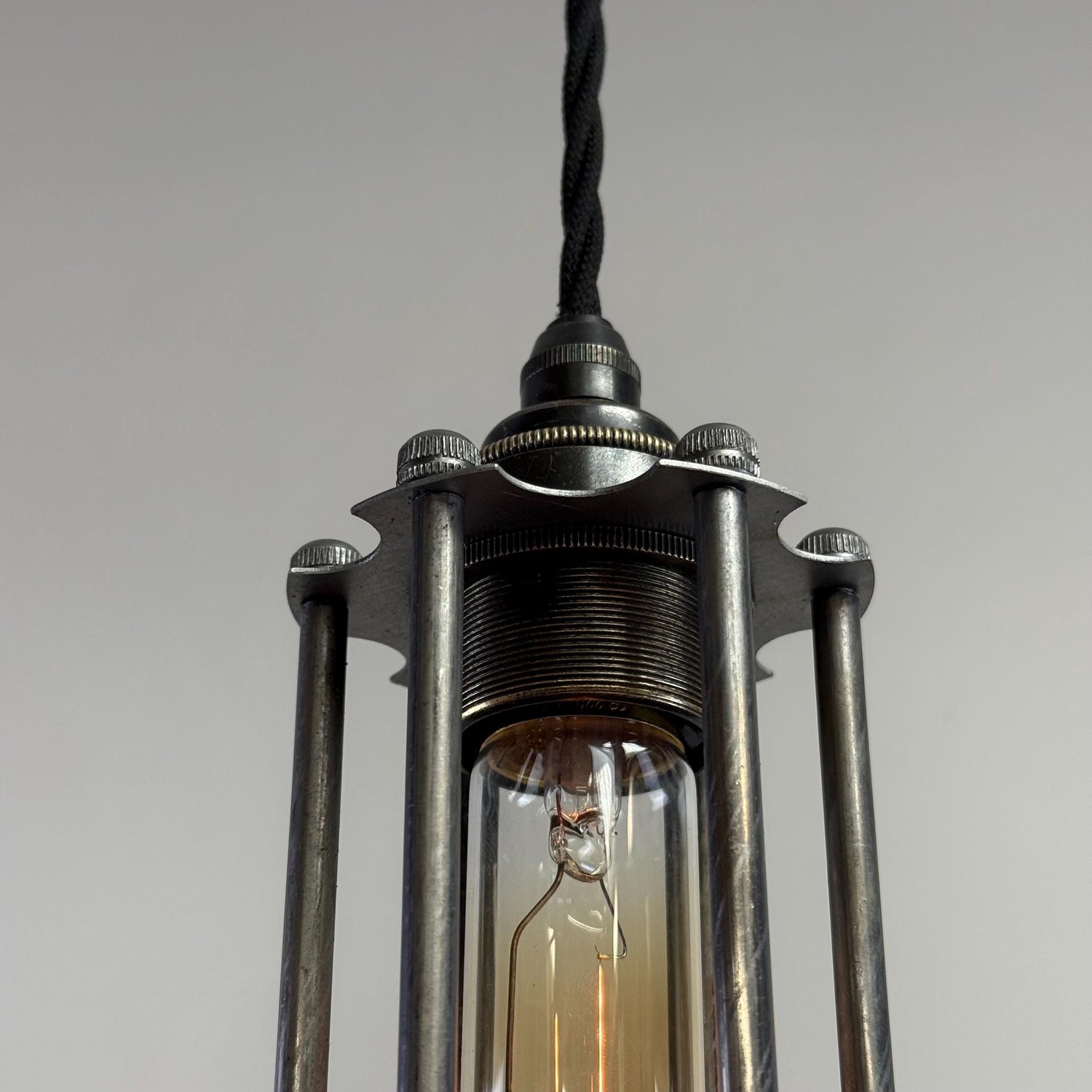 Solid Steel Cage Lampshade | Pendant Set Light ~ 12.5 Inches