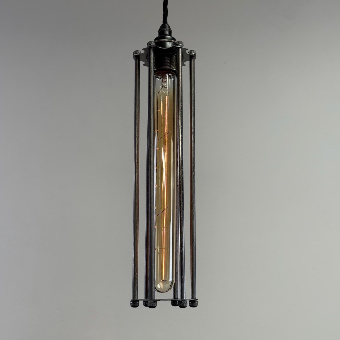 Solid Steel Cage Lampshade | Pendant Set Light ~ 12.5 Inches
