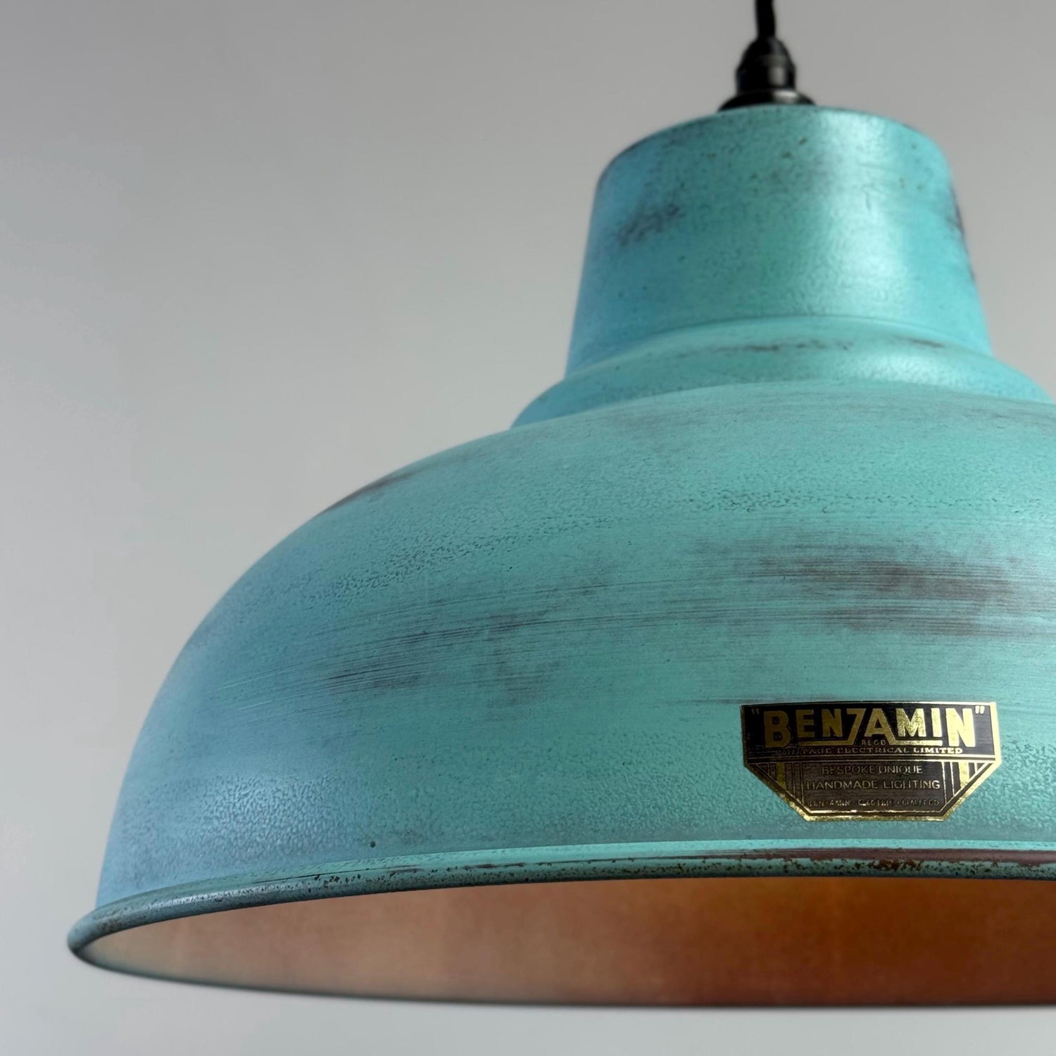 Salthouse XL - Verdigris Copper Patina Industrial Lampshade Light - 14.5 Inch