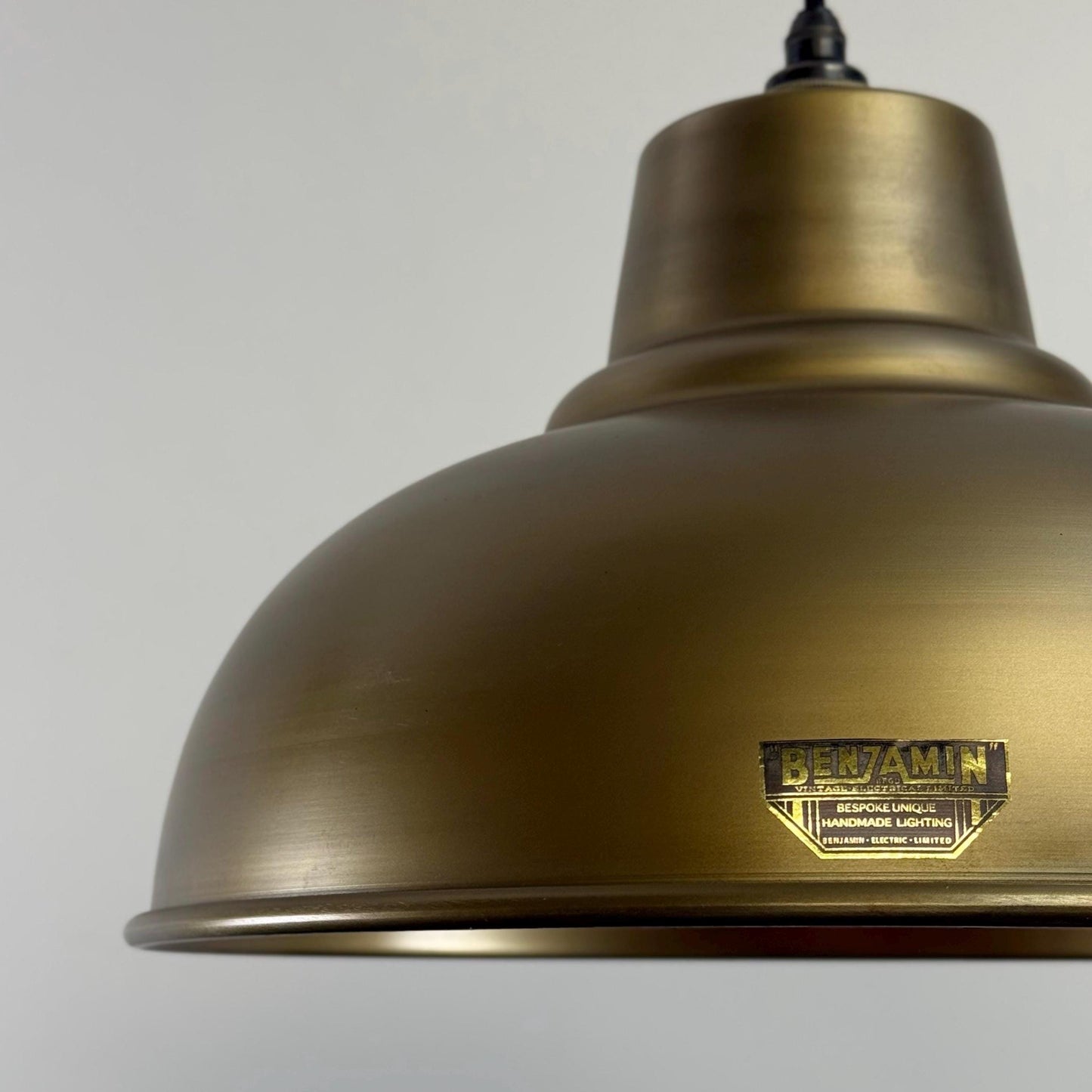 Salthouse XL ~ Antique Brass Industrial factory shade light ceiling dining room kitchen table vintage filament lamps pendant 14.5 Inch