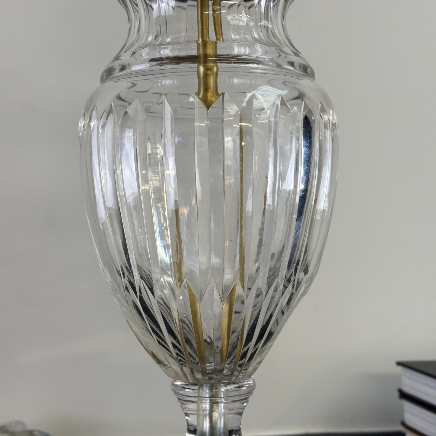 Solid Brass & Glass Table Lamp Vintage Style | Bedroom | Bedside Reading Light