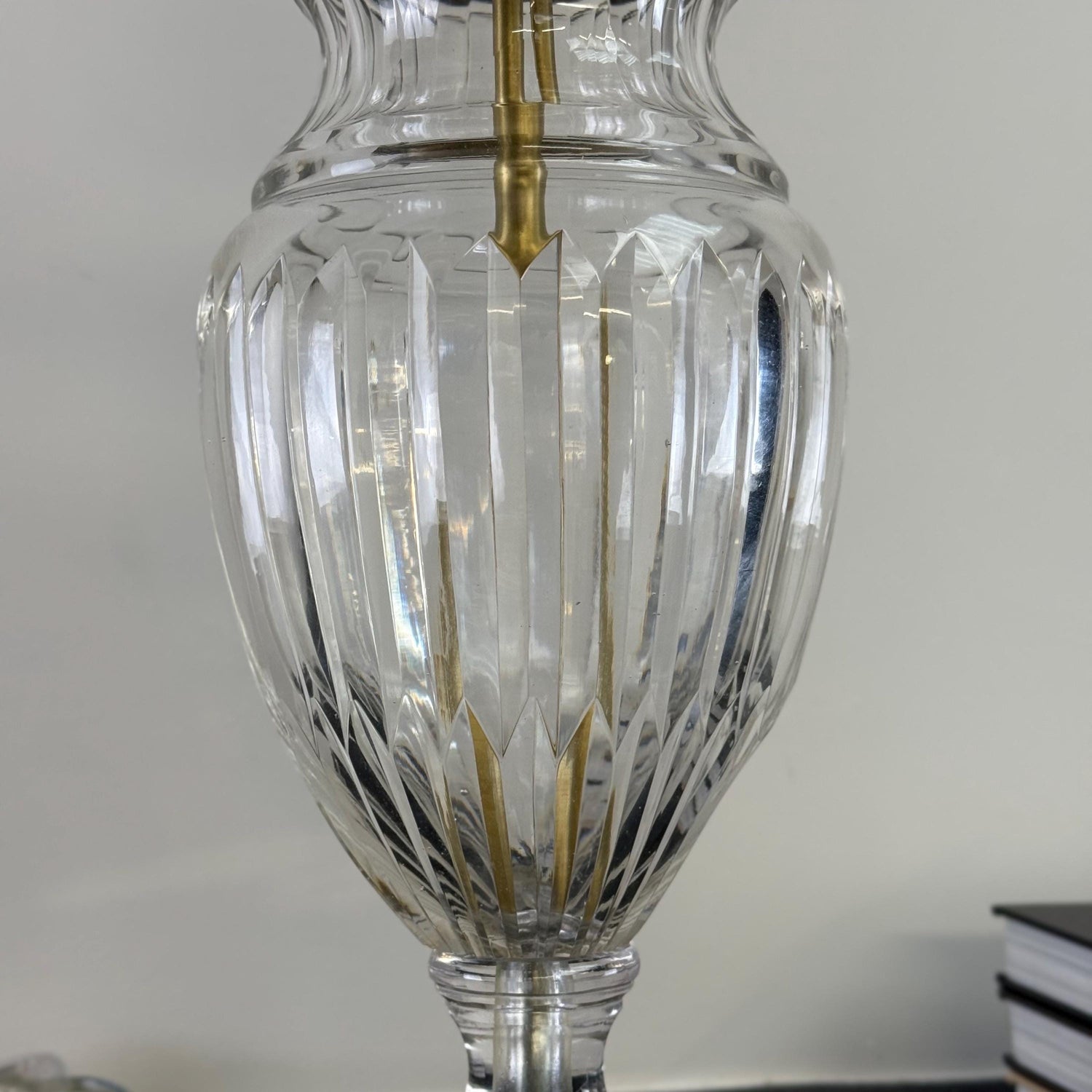 Solid Brass & Glass Table Lamp Vintage Style | Bedroom | Bedside Reading Light