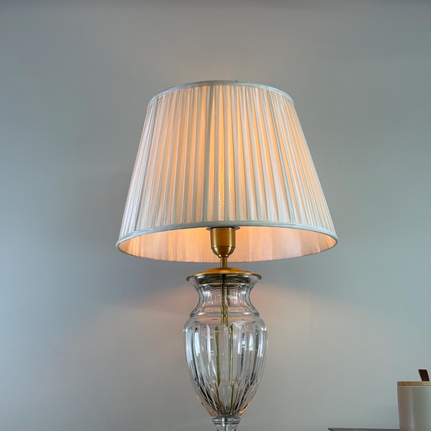 Solid Brass & Glass Table Lamp Vintage Style | Bedroom | Bedside Reading Light