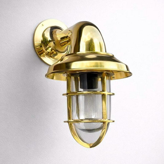 Wells ~ Bulkhead Outdoor & Bathroom Wall Light Solid Brass