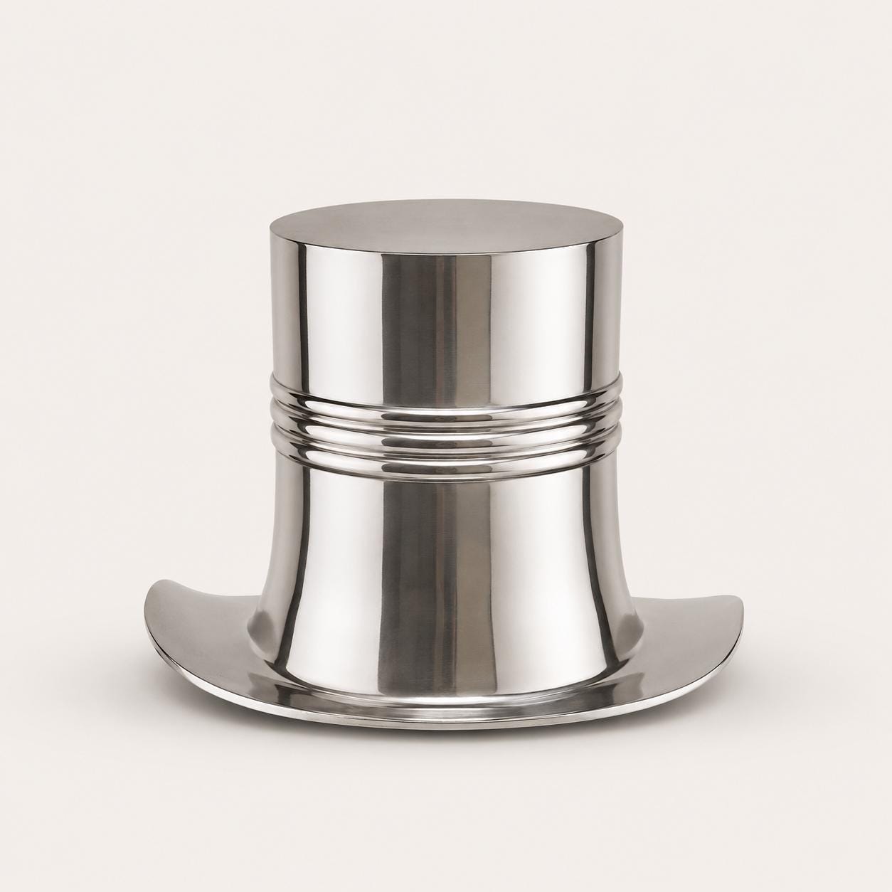XL Top Hat Champagne Ice Bucket | Solid Cast Nickel Plated Wine Cooler