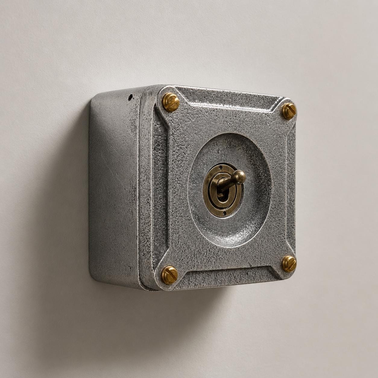 Single Gang Solid Cast Metal Toggle 2 Way Light Switch – Industrial Conduit