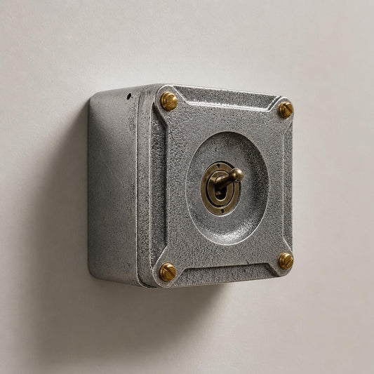 Single Gang Solid Cast Metal Toggle 2 Way Light Switch – Industrial Conduit