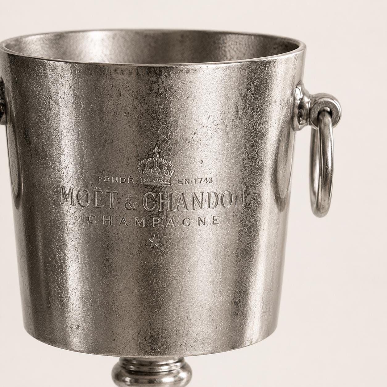Moët & Chandon Floor Standing Champagne Ice Bucket | Raw Cast Aluminium Wine Cooler
