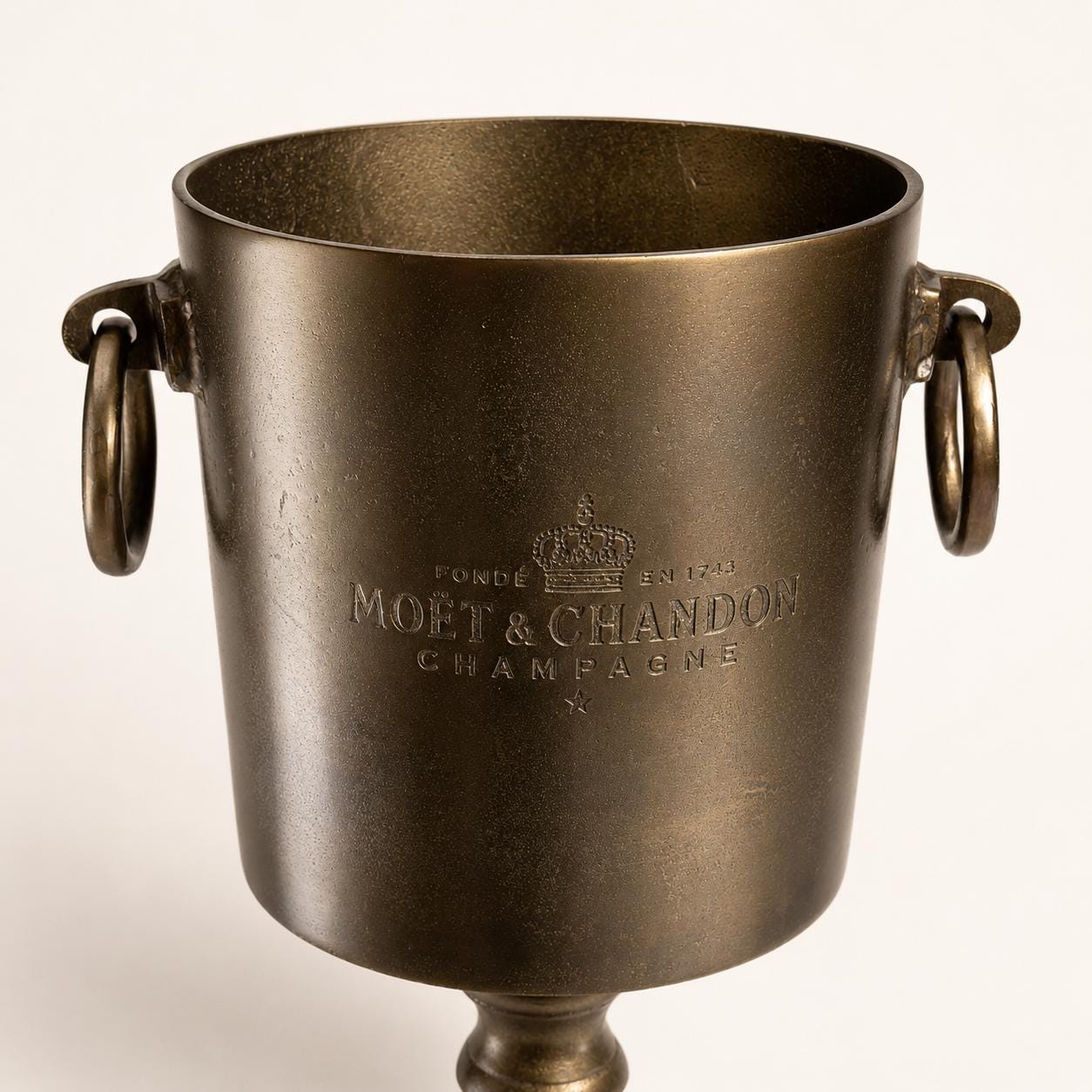 Moët & Chandon Antique Brass Champagne Ice Bucket Stand | Floor Standing Wine Cooler