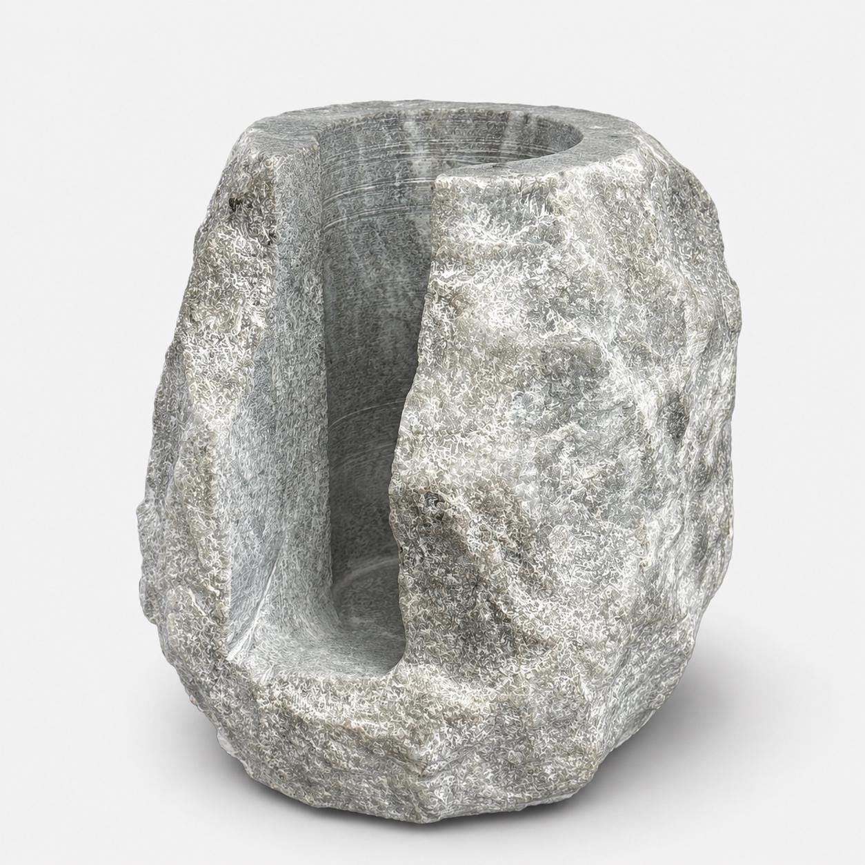 Solid Marble Wine Bottle Holder | Handcrafted Stone Wine Cooler