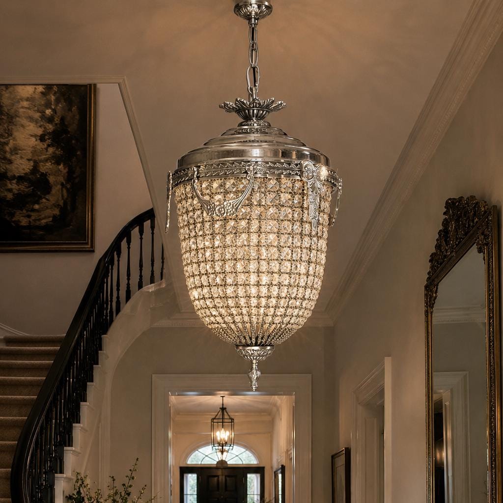 XL French Empire Classical Basket Crystal Ballroom Chandelier