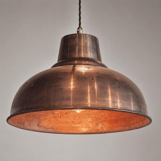 Salthouse XL ~ Copper Industrial Factory Shade Pendant Set *Pre Order* - 14.5 Inch