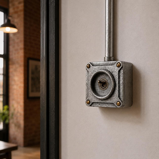 Single Gang Solid Metal Toggle Light Switch | 2 Way 10 Amp Industrial Conduit Switch