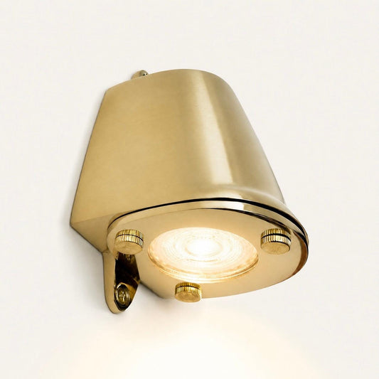 Holt - Solid Brass Mast Down Wall Light - IP54 Outdoor & Bathroom
