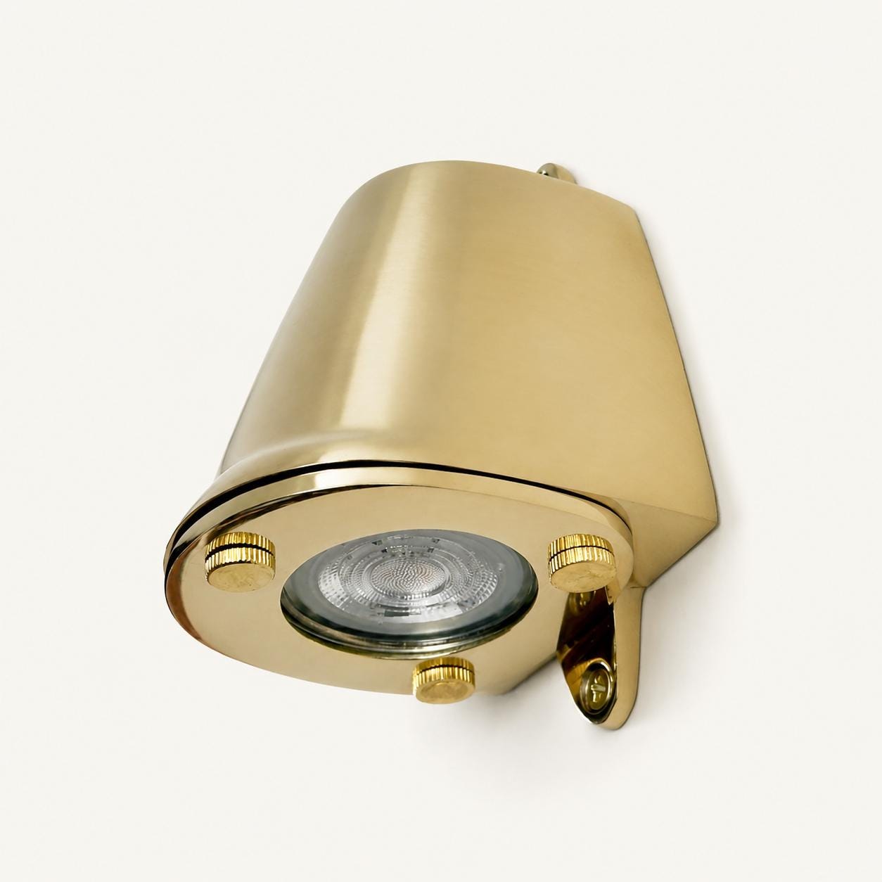 Holt - Solid Brass Mast Down Wall Light - IP54 Outdoor & Bathroom
