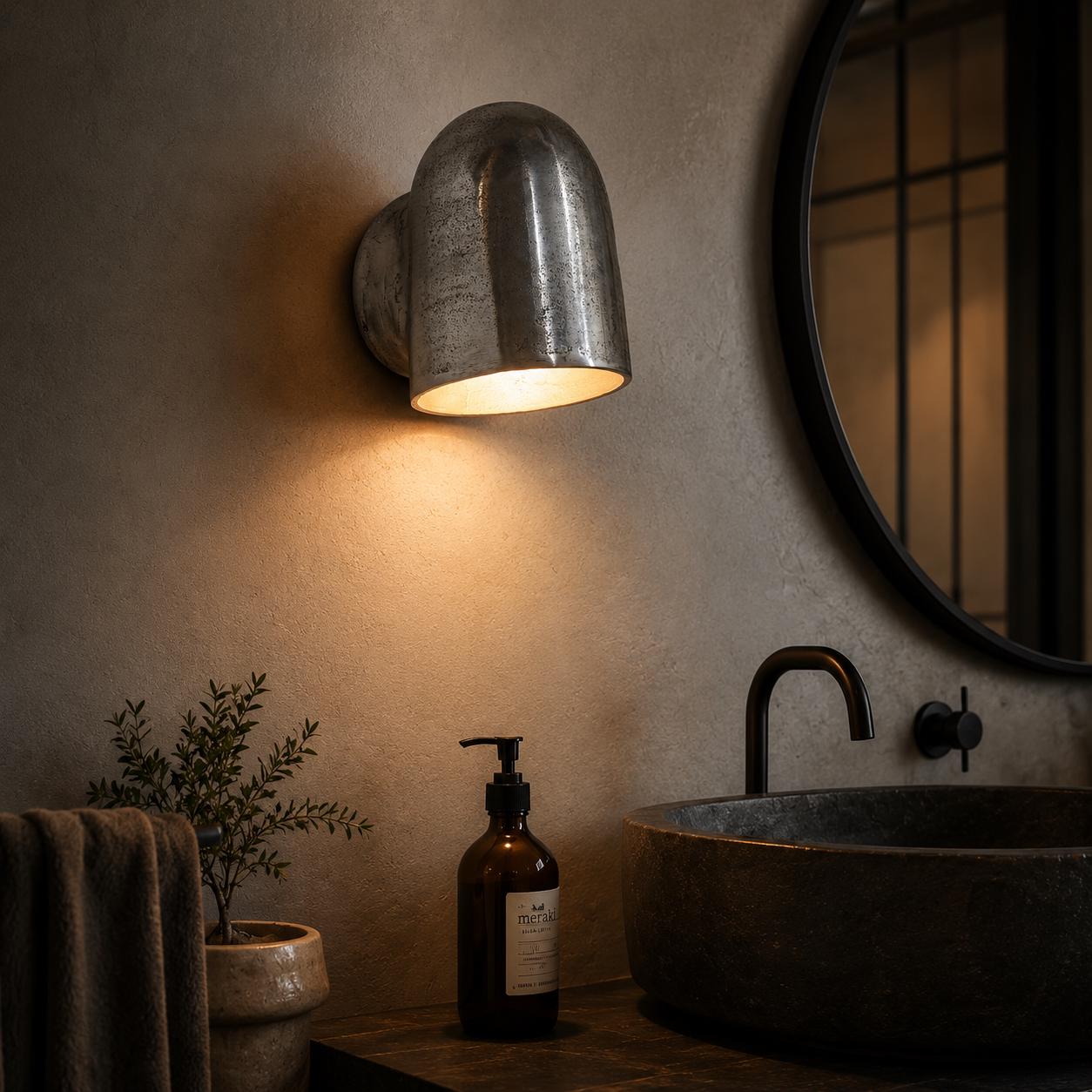 Hopton - Raw Cast Aluminium Mast Down Wall Light | Industrial Nautical Wall Sconce