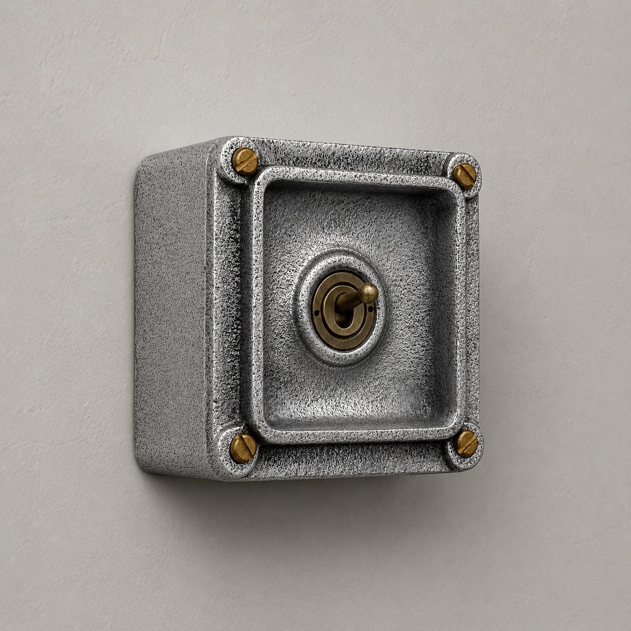 XL Single Gang 2 Way Cast Metal Conduit Toggle Light Switch | Industrial Vintage Style