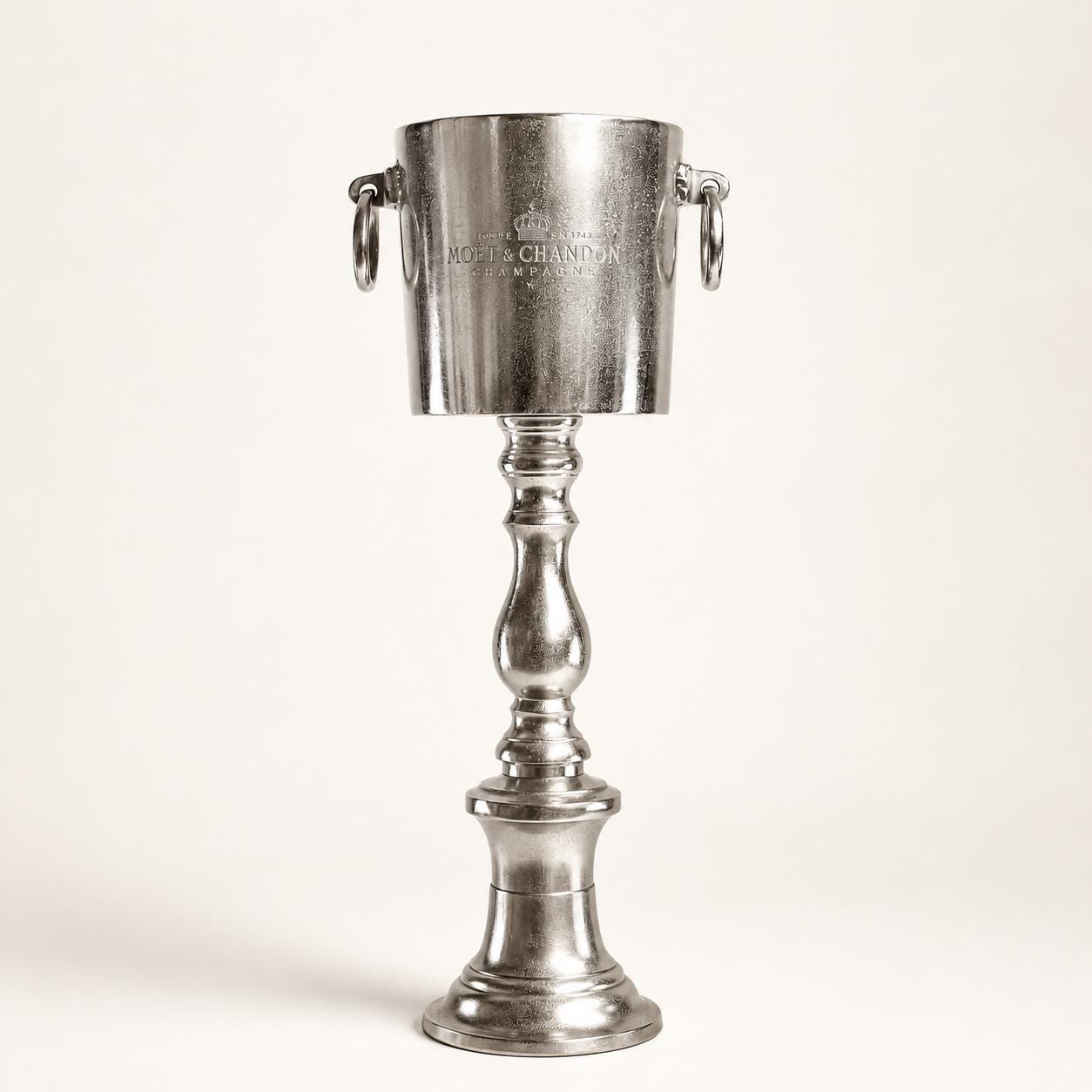 Moët & Chandon Floor Standing Champagne Ice Bucket | Raw Cast Aluminium Wine Cooler