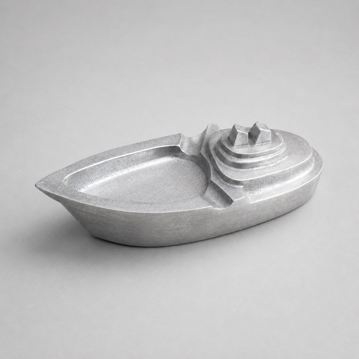 Nautical Cast Aluminium Boat Ashtray | Yacht & Bar Decor