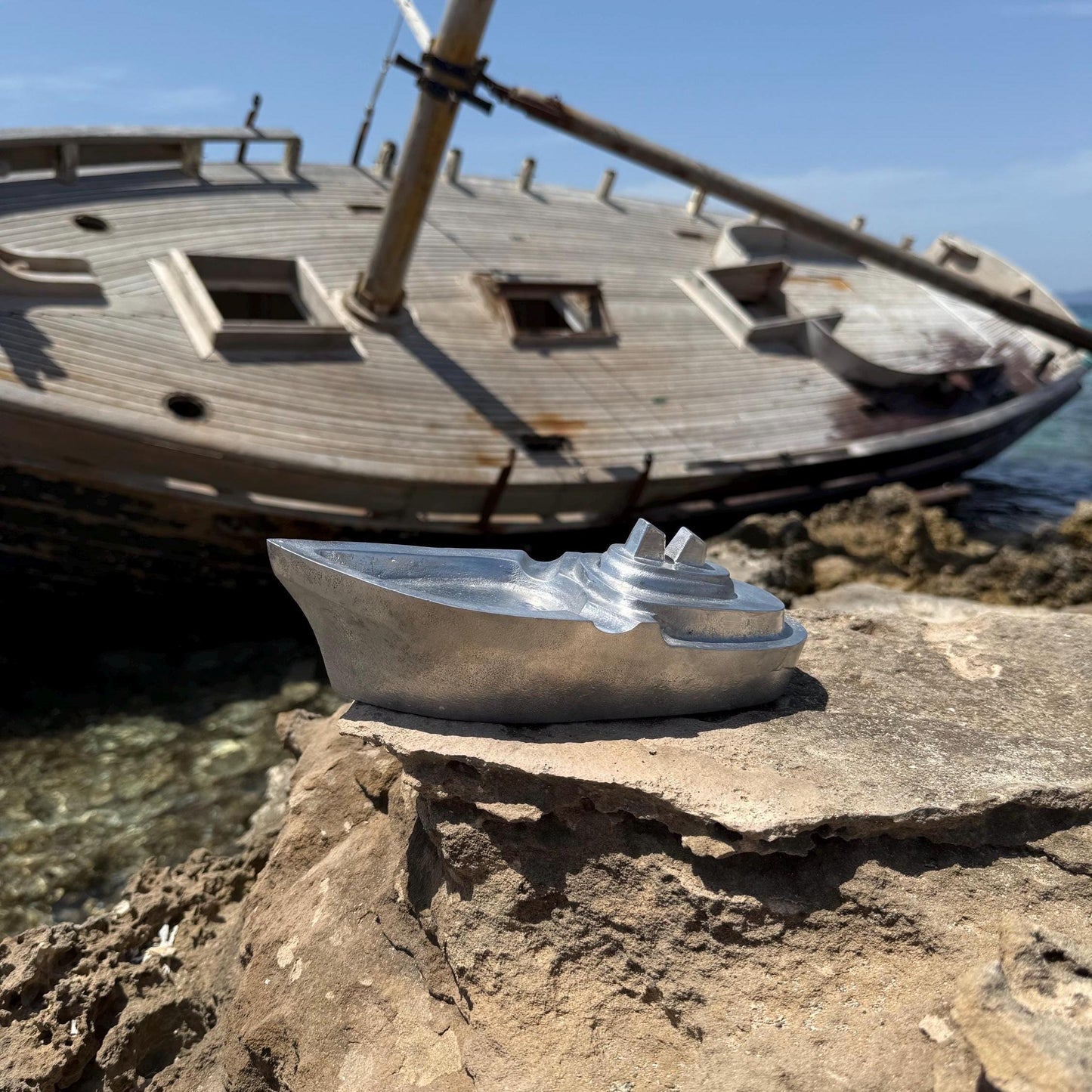 Boat Ocean Yacht Liner Cast Aluminium Ashtray