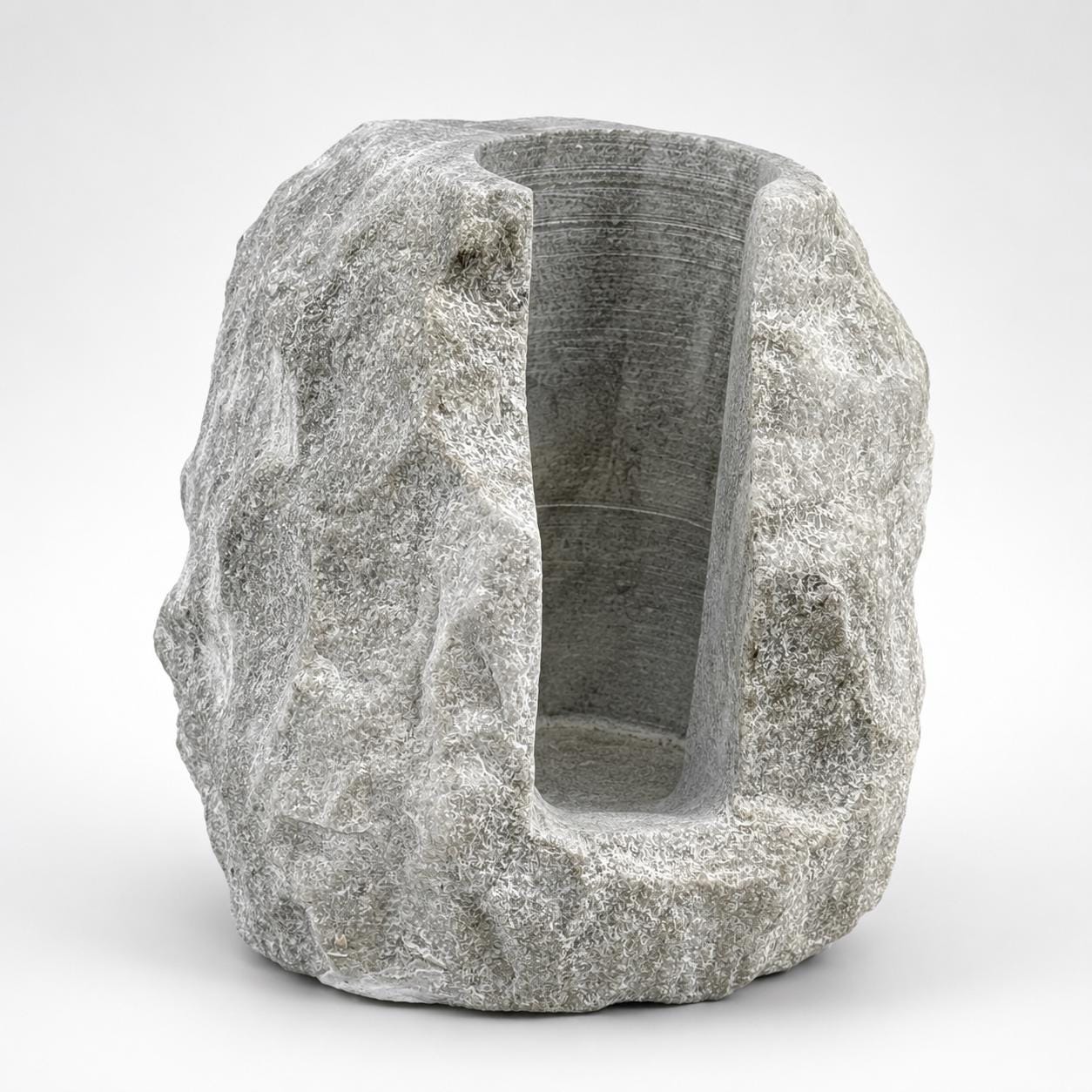 Solid Marble Wine Bottle Holder | Handcrafted Stone Wine Cooler