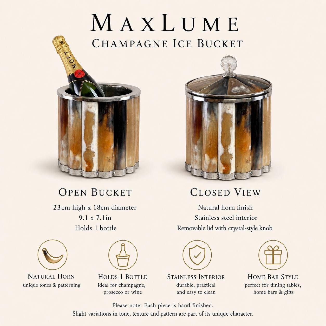 Solid Champagne Ice Bucket | Wine Cooler