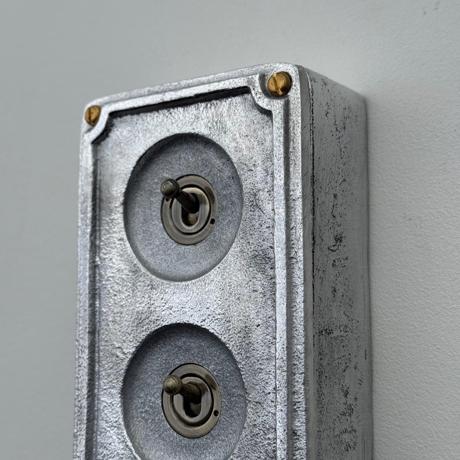 3 Gang 2 Way Solid Cast Metal Conduit Toggle Light Switch