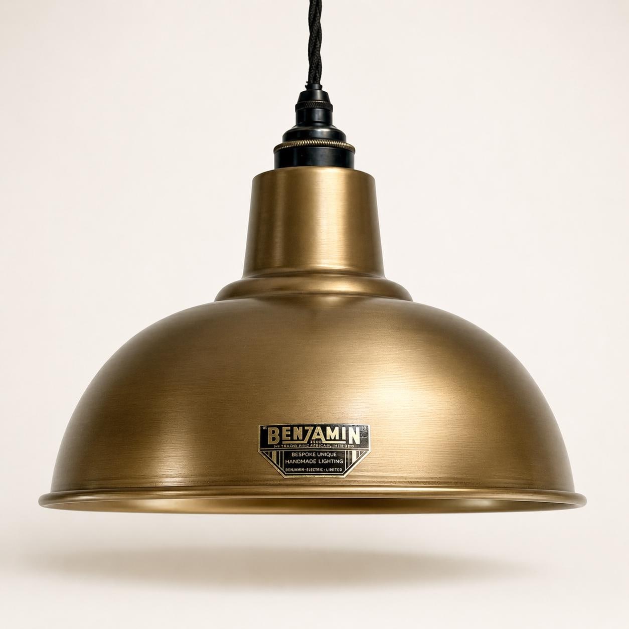 Salthouse - Antique Brass Dome Shade Light Pendant - 10 Inch