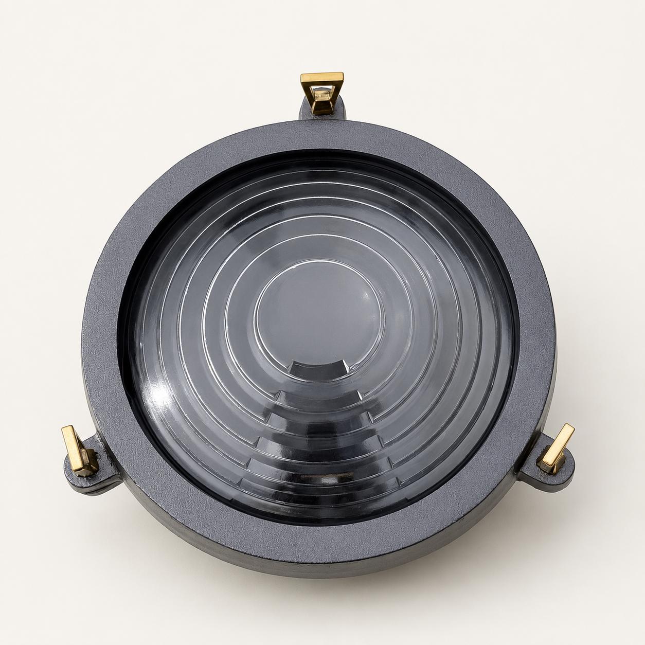 Wroxham - Pewter Round Bulkhead Wall & Ceiling Light - 9 Inch