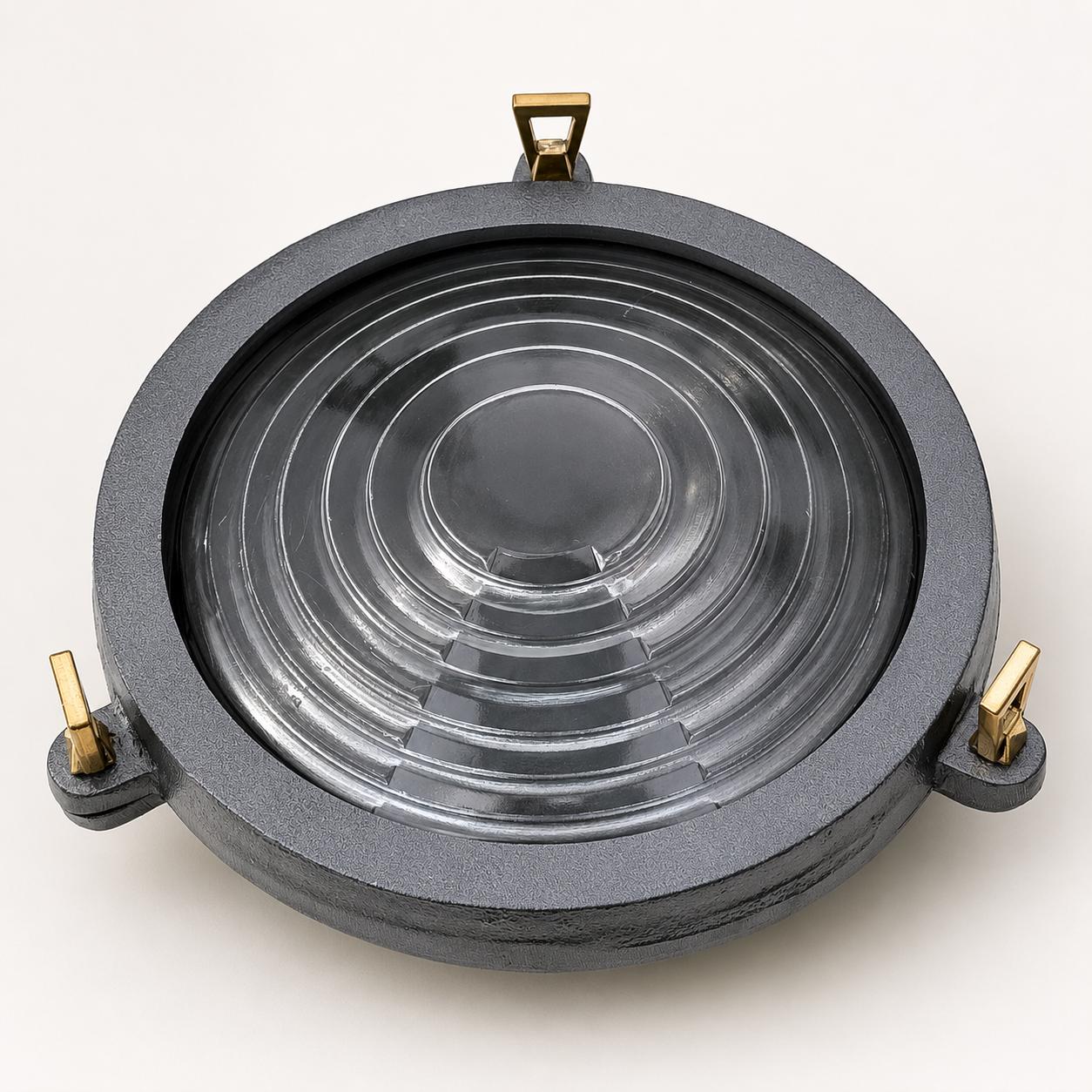 Wroxham - Pewter Round Bulkhead Wall & Ceiling Light - 9 Inch