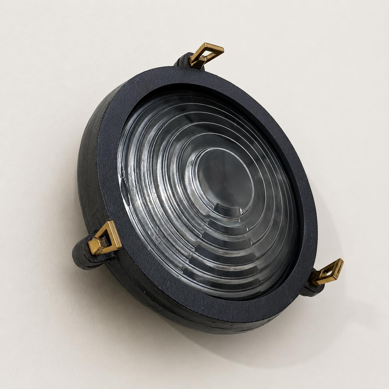 Wroxham - Pewter Round Bulkhead Wall & Ceiling Light - 9 Inch