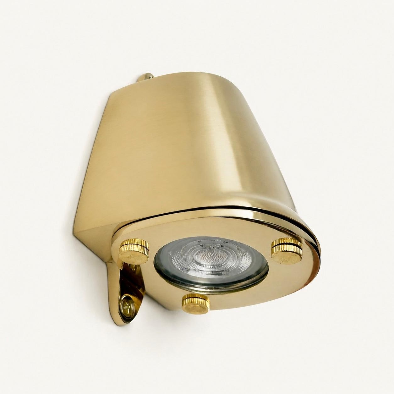 Holt - Solid Brass Mast Down Wall Light - IP54 Outdoor & Bathroom
