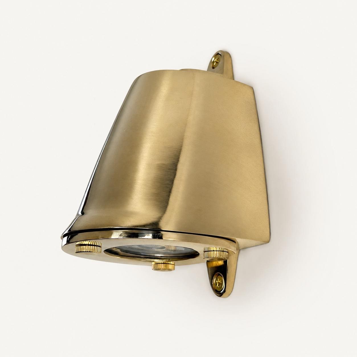 Holt - Solid Brass Mast Down Wall Light - IP54 Outdoor & Bathroom