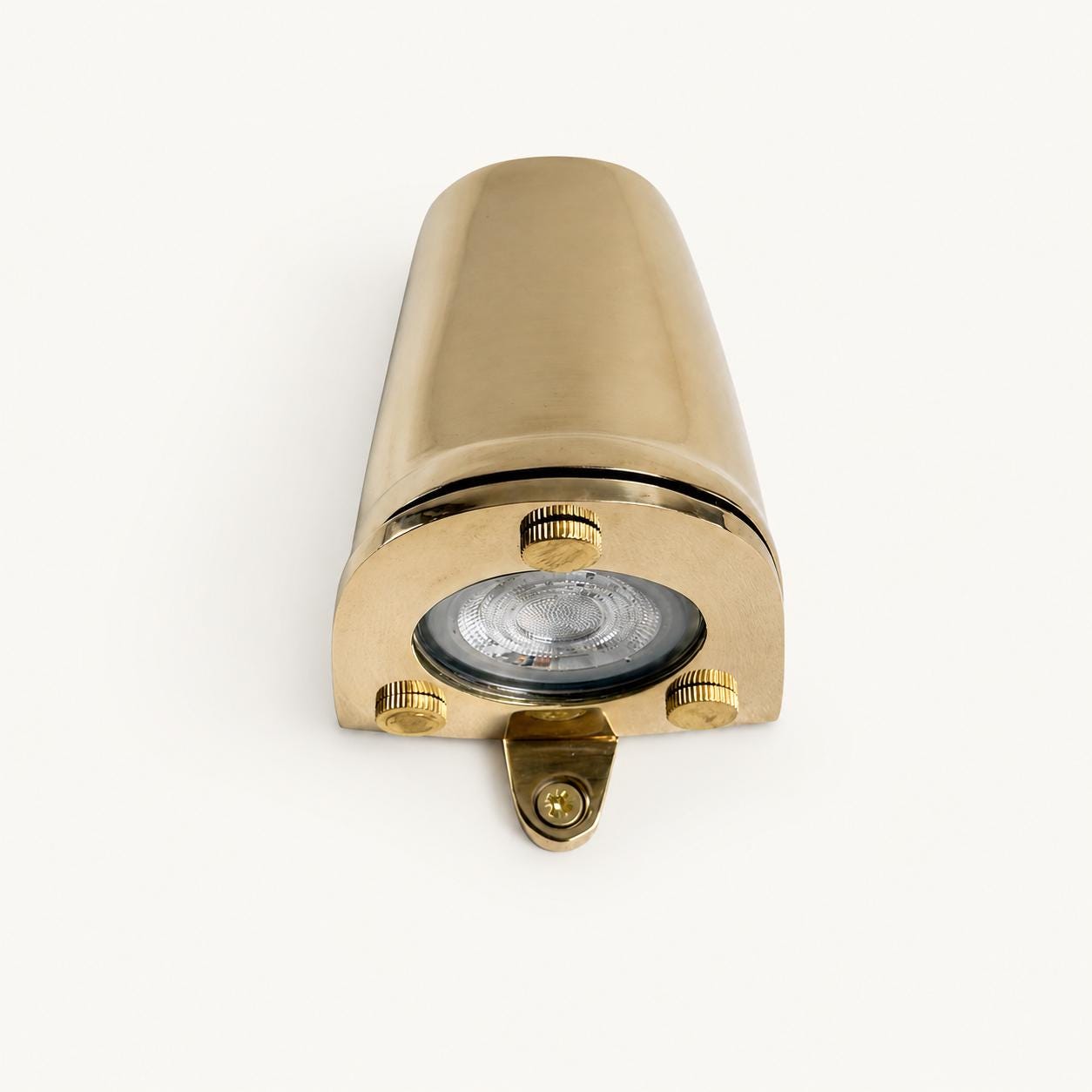 Holt - Solid Brass Mast Down Wall Light - IP54 Outdoor & Bathroom