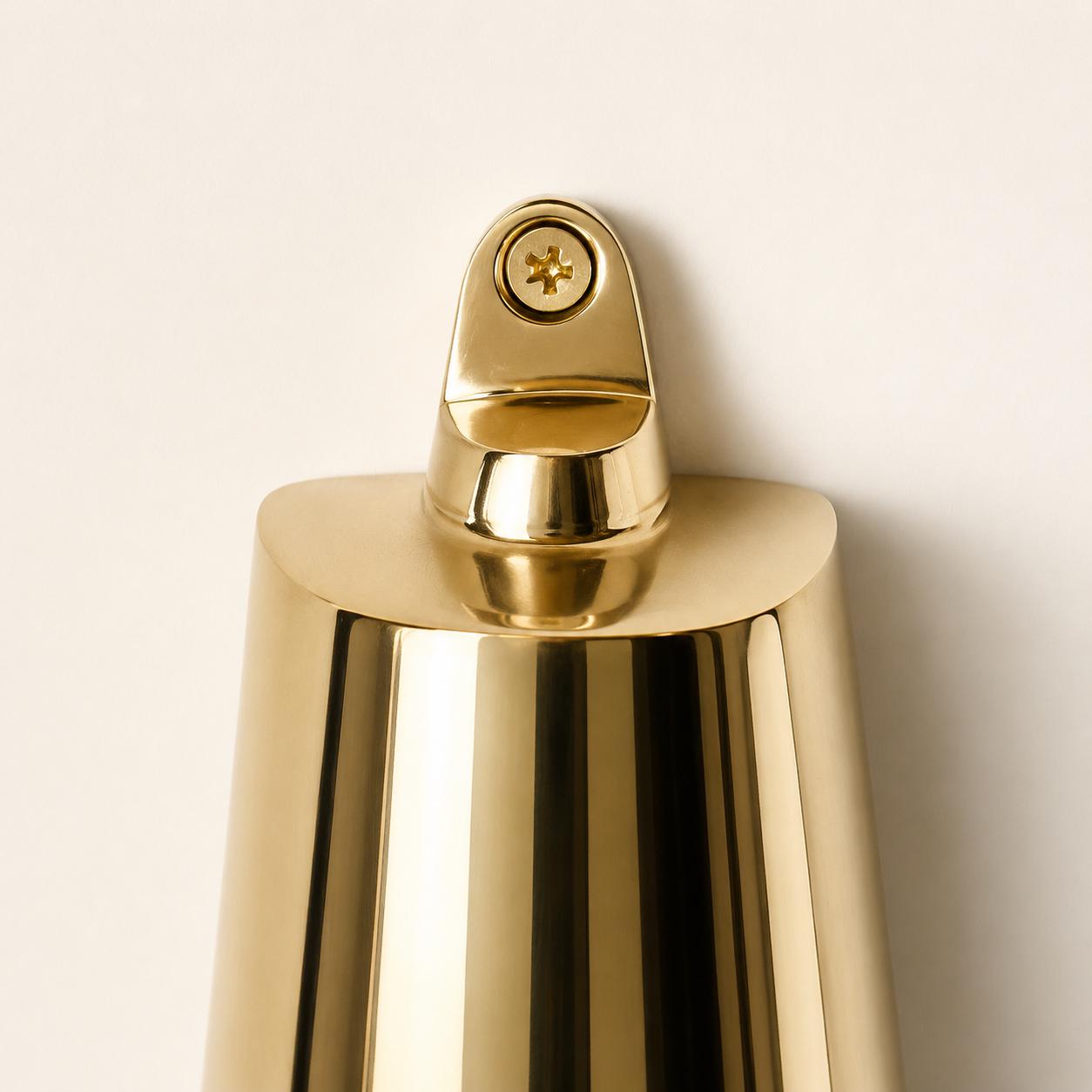Holt - Solid Brass Mast Down Wall Light - IP54 Outdoor & Bathroom