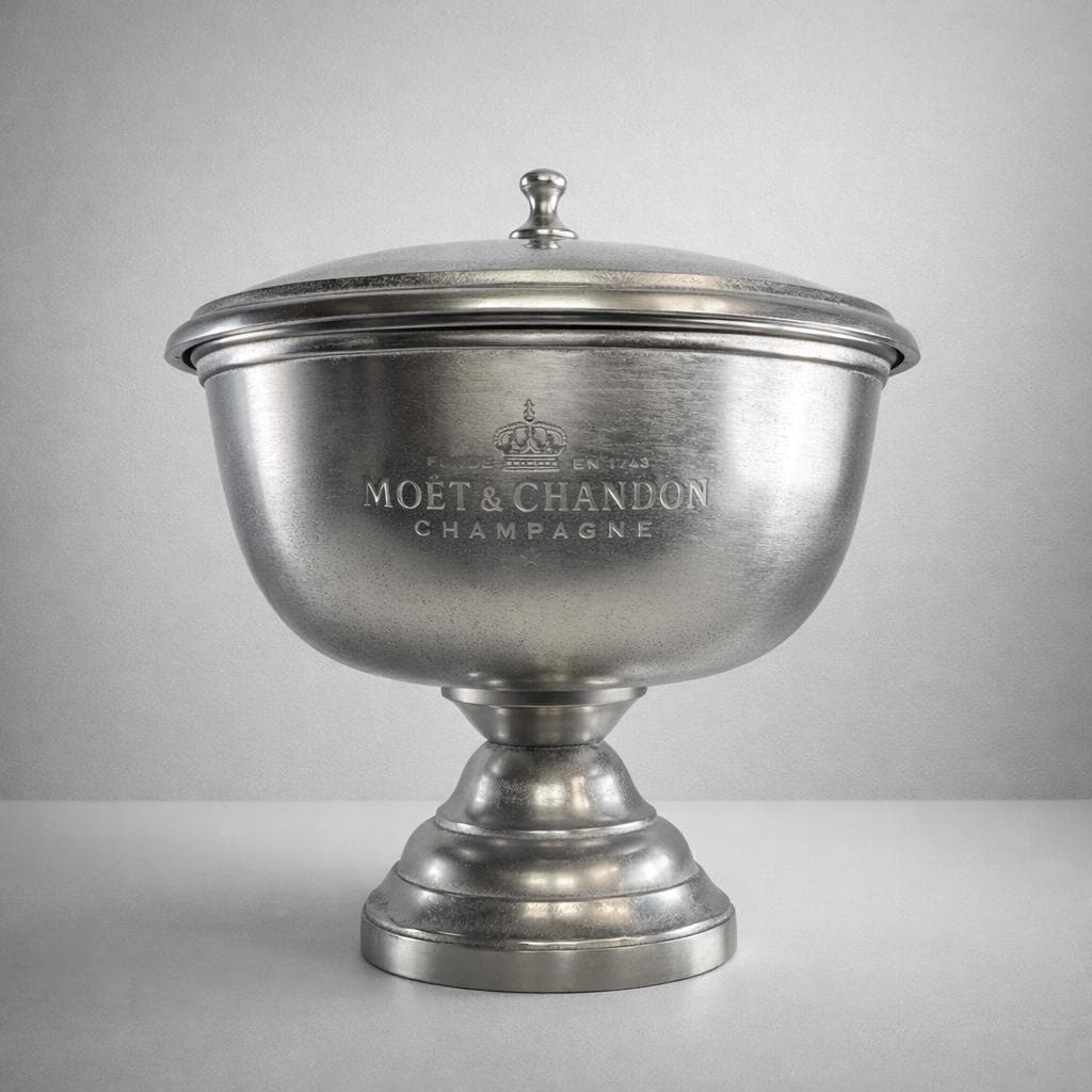 Moët & Chandon Raw Cast 4 Bottle Engraved Champagne Large Ice Bucket | Wine Cooler