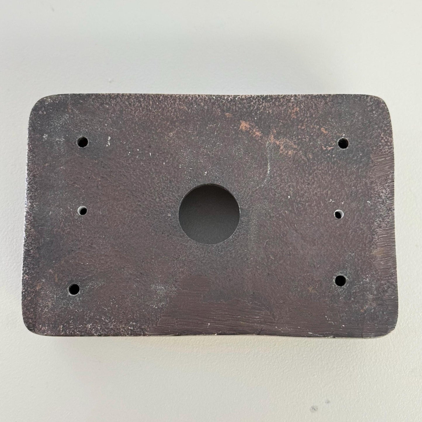 Black Nickel Double Gang Plug Socket with Industrial Antique Copper Back Conduit Box