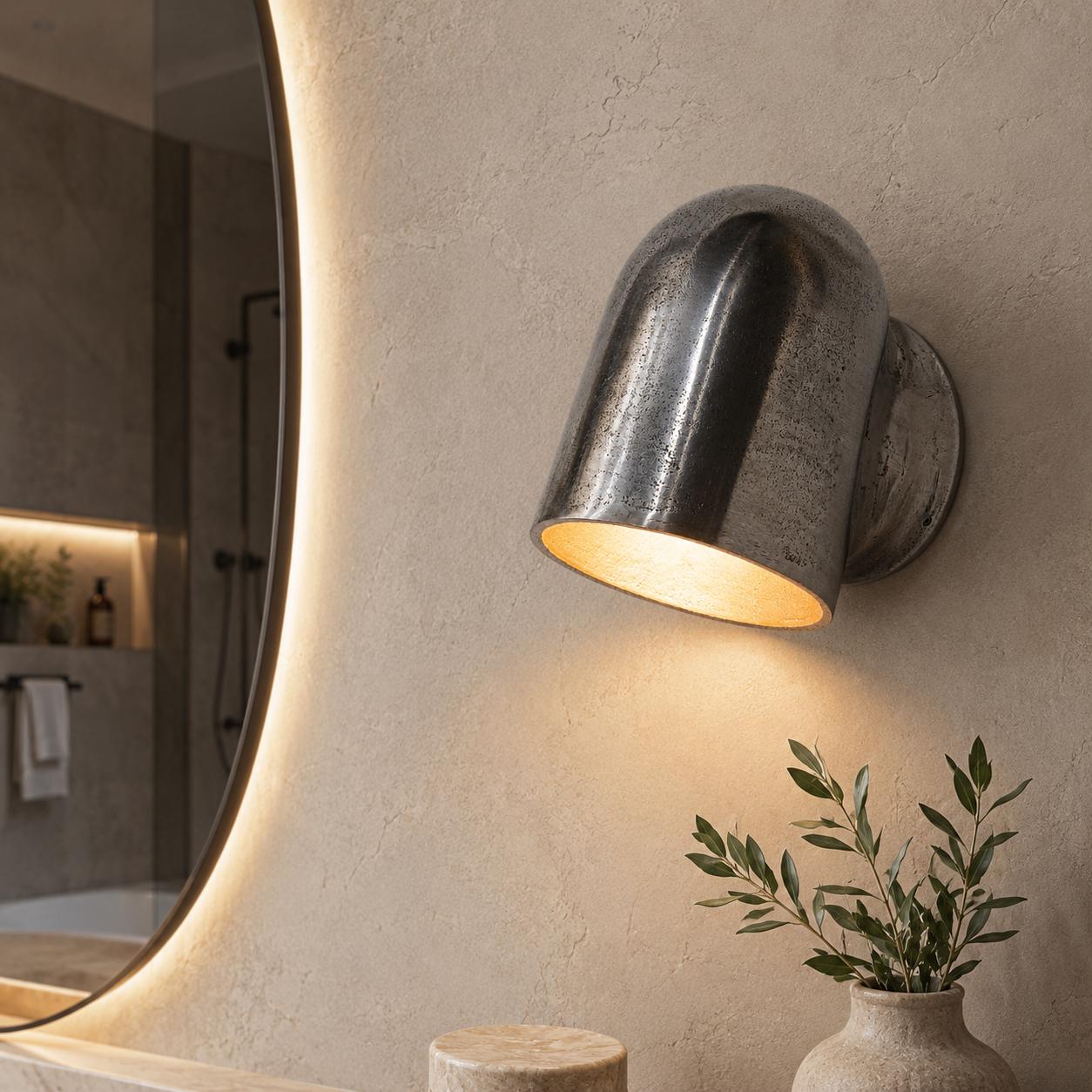 Hopton - Raw Cast Aluminium Mast Down Wall Light | Industrial Nautical Wall Sconce
