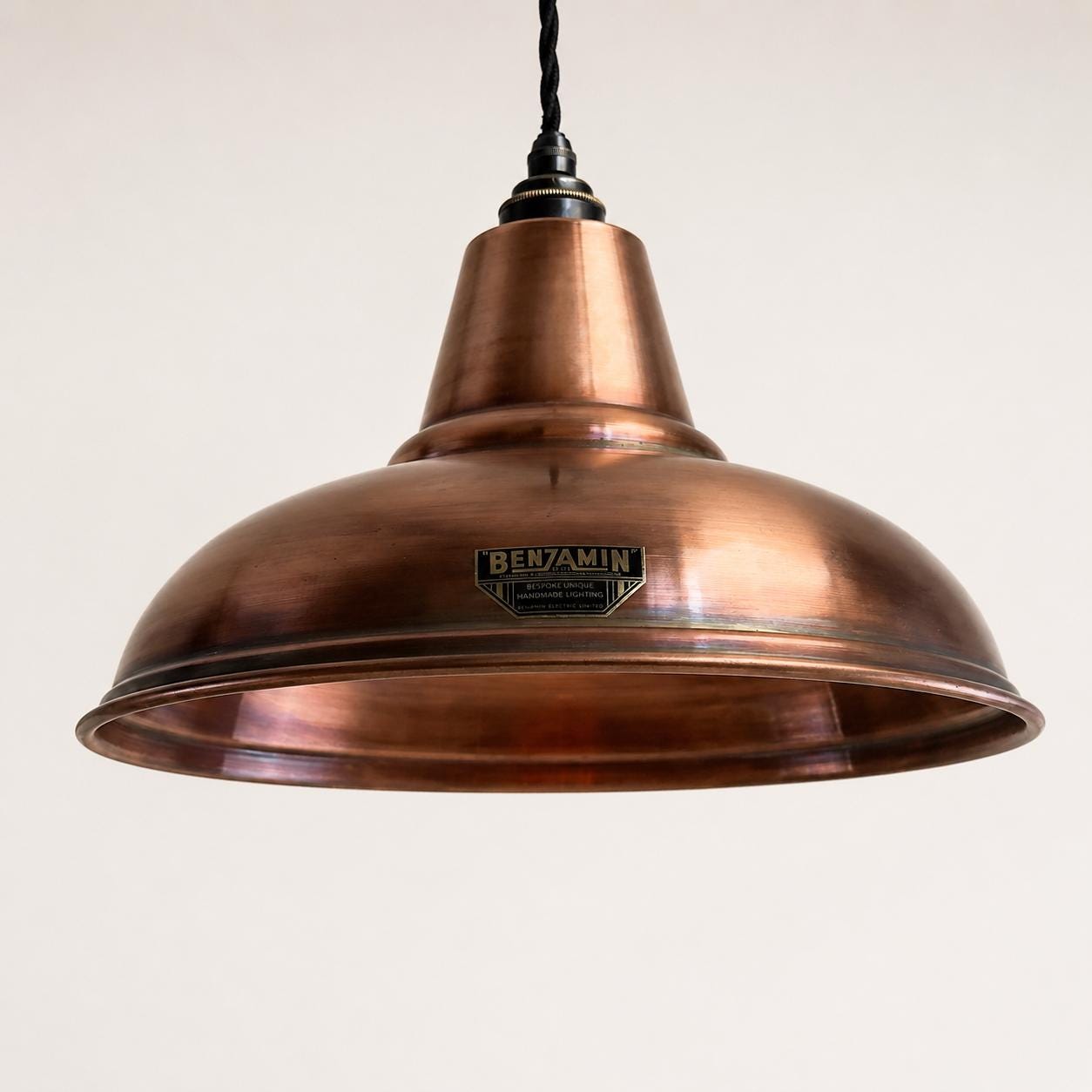 Sedgeford ~ Antique Copper Lampshade Pendant Ceiling Light ~ 12.5 Inch