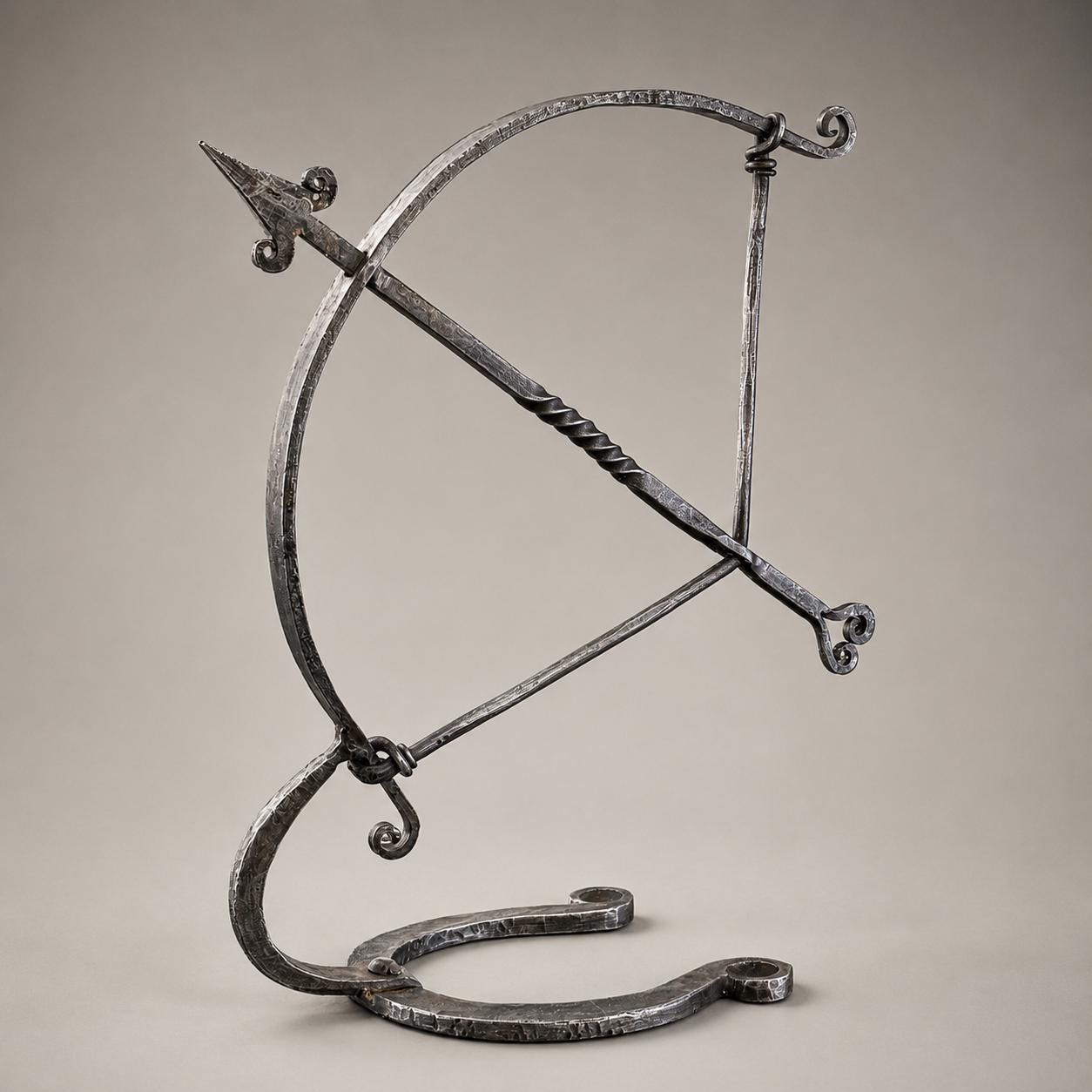 Wrought Iron Archer Sculpture | Heritage Bow & Arrow Ornament