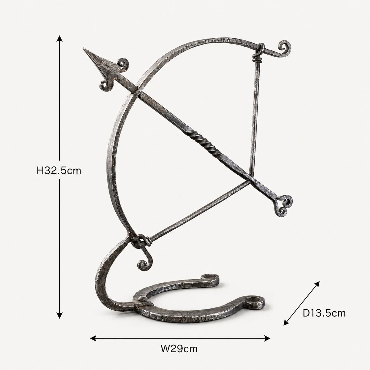 Wrought Iron Archer Sculpture | Heritage Bow & Arrow Ornament