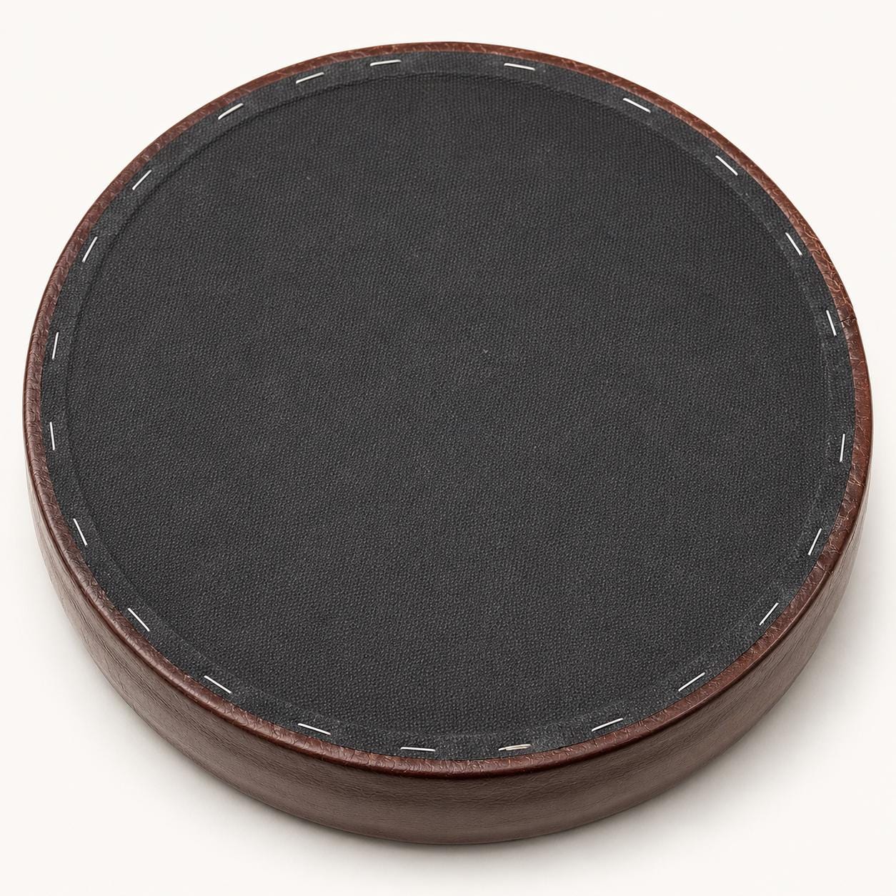 Oxblood Genuine Leather Round Bar Stool Replacement Seat - 31cm